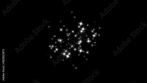 Wallpaper Mural Twinkling cartoon stars and glowing glitter dust shimmer in a magical looping burst, with bright doodle sparkles, festive confetti particles and radiant starry light motion effects on black screen. 4K Torontodigital.ca