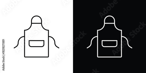 Apron icons isolated outline vector icon with editable stroke