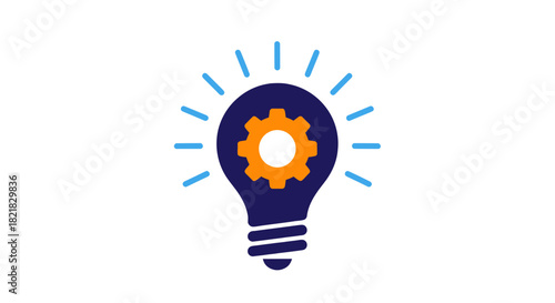 Abstract icon representing strategic business innovation, creative problem-solving, and efficient engineering solutions, symbolizing bright ideas and technological advancements