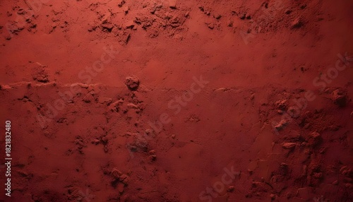 Red wall texture background photo with cracked surface with embossed pimples and grunge nuances