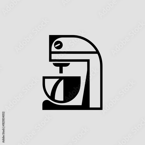 Stylized Stand Mixer Icon for Baking and Culinary Designs.