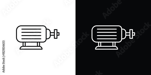 Car alternator icons isolated outline vector icon with editable stroke