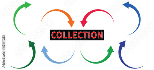 Dynamic Curved Arrow Collection Set, Flow, Redirection, and Circular Motion Vector Graphic
