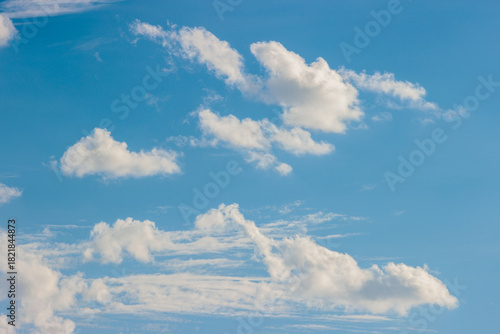 Obraz na plátně In early October, puffy clouds seem to race across the blue sky over Harrington