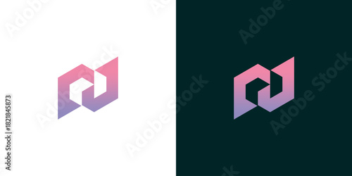Abstract geometric logo design, a modern and minimalist symbol for brand identity and visual representation