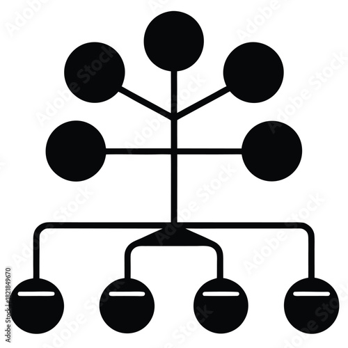 decision tree vector icon