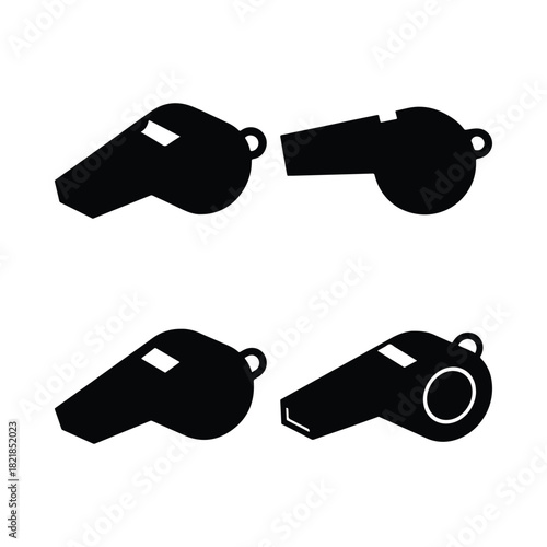 Whistles and Signal Devices Silhouette Set