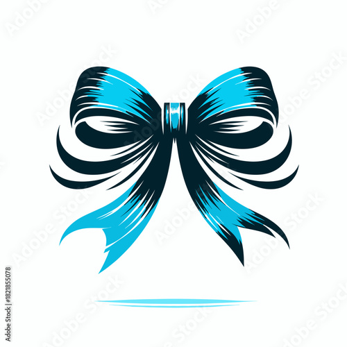Blue ribbon bow