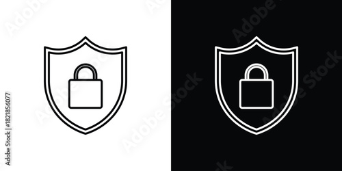 Encryption icons isolated outline vector icon with editable stroke