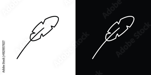 Feather icons isolated outline vector icon with editable stroke