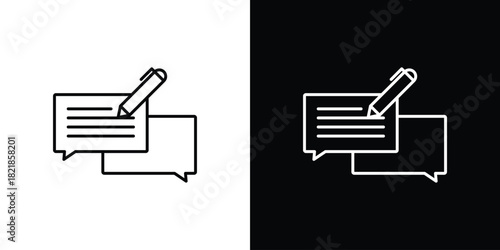 Feedback icons isolated outline vector icon with editable stroke