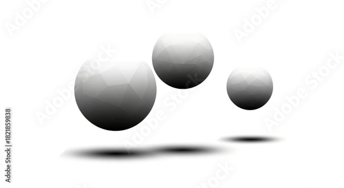 Abstract floating sphere design perfect for modern tech concepts and futuristic backgrounds, with clean geometric shapes and subtle shadows for a dynamic effect