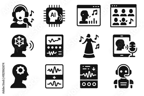 Ai vector deep coach cloning robotic pitch model icon choir vocalist generator