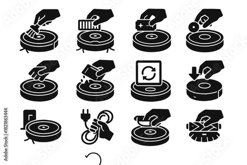 Replacement docking mop firmware icon sensor vacuum emptying upgrade vector pad maintenance