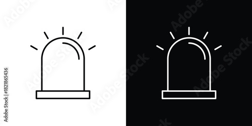 Gyrophare icons isolated outline vector icon with editable stroke