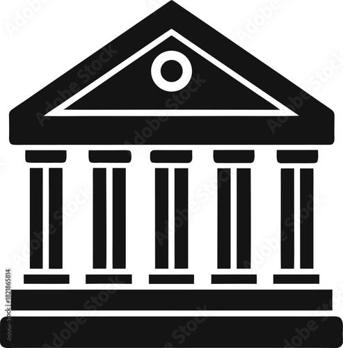 Black open bank account vector icon isolated on transparent background