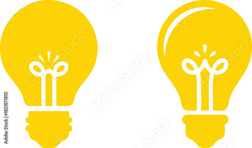  lightbulb logo icon, Vector illustration.
