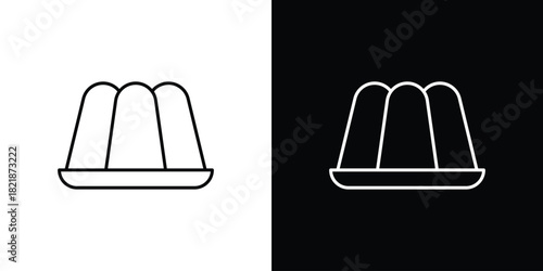 Jelly icons isolated outline vector icon with editable stroke