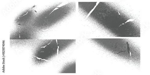 Grungy abstract spray paint texture with distressed graphic overlay effect.