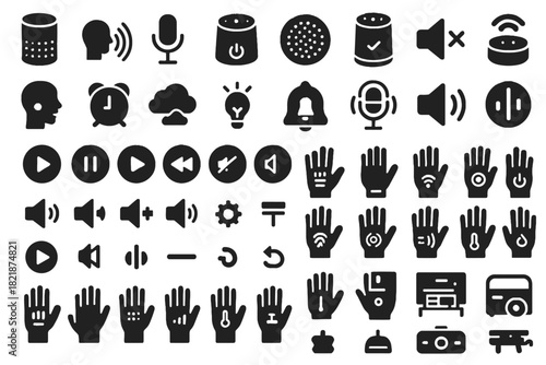 Power connection volume assistant ai speaker icon vector sound mute circular