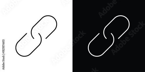 Link icons isolated outline vector icon with editable stroke