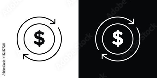 Liquidity icons isolated outline vector icon with editable stroke