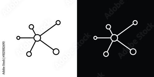 Network icons isolated outline vector icon with editable stroke