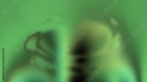 Abstract Grainy Texture with Green Gradient, Blurred Edges and Artistic Effects