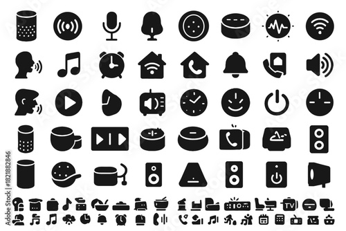 Volume circular sound power equalizer speaker mute button waves icon ai vector