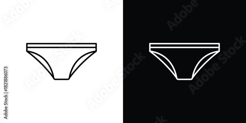 Panties icons isolated outline vector icon with editable stroke