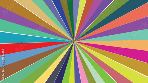 Abstract Burst of Vibrant Colors Emanating from a Central Point for Modern Background Designs and Creative Projects