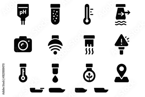 Salinity sensor detector water boat locator icon vector ph nano sonar leak