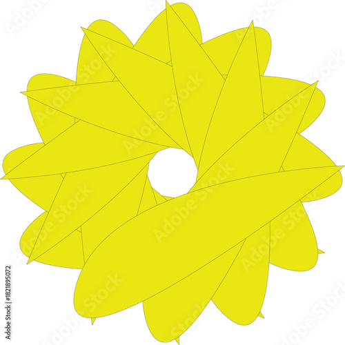 yellow leaf isolated on white