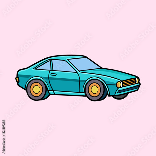 vector illustration of a coupe