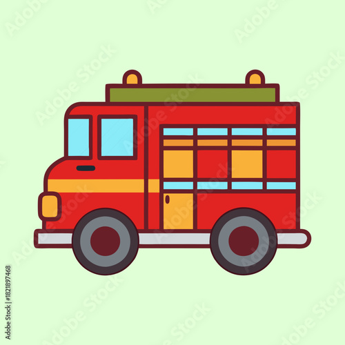vector illustration of a fire truck