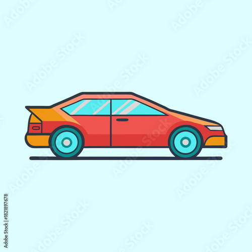 vector illustration of a hybrid car
