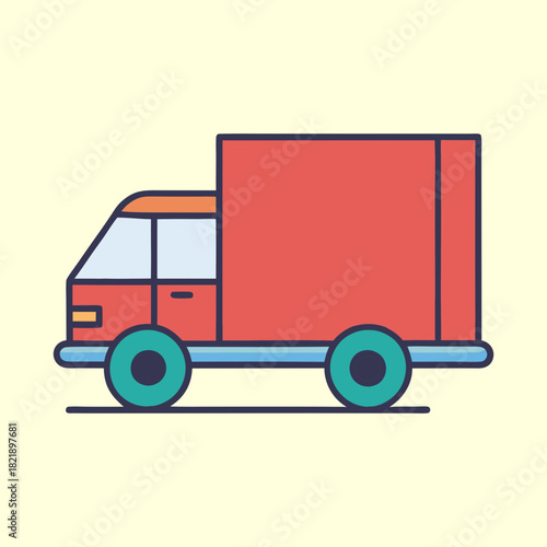 vector illustration of a lorry