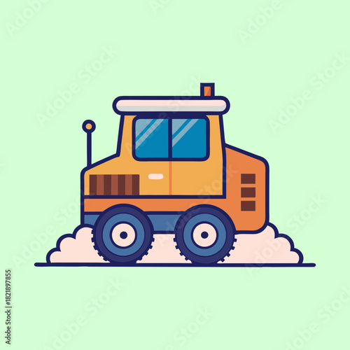 vector illustration of a snowplow