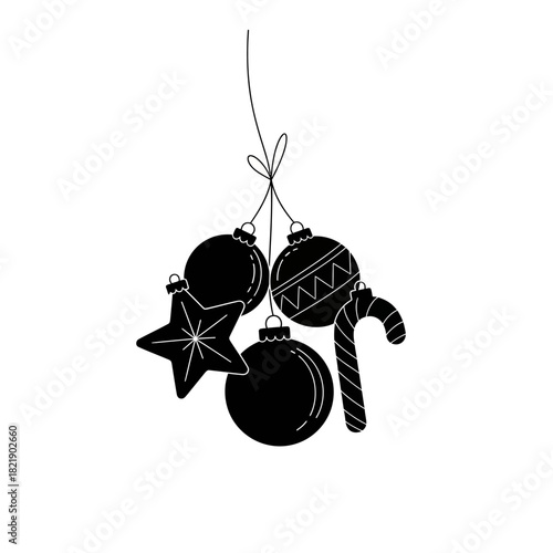 Festive christmas design with abstract shapes and rgb colors