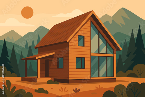 Mountain negative sustainable vector geometric retreat text full no chinese icon bubbles