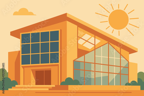 Center text icon colors lighting no integrating cultural smart modern warm vector