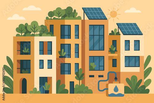 Sustainable cohesive vector no living bubbles typography design smart letters geometric icon