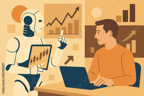 Text any ai layout no vector numbers characters finance flat collaboration icon