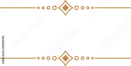 A gold border with diamond shapes on it