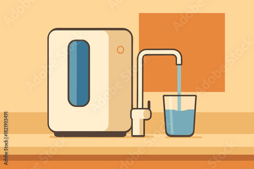 Speech water vector no purifier futuristic bubbles minimal icon labels balanced captions