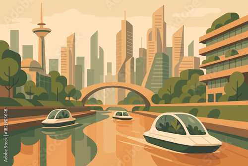 Cyrillic vector cohesive numbers colors no icon modern eco labels boats futuristic