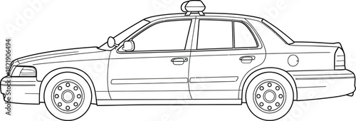Modern police patrol car for emergency response and law enforcement vector illustration 