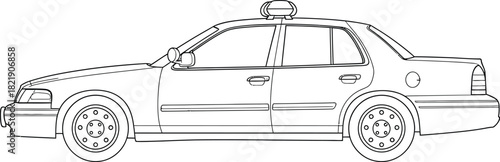 Modern police patrol car for emergency response and law enforcement vector illustration 