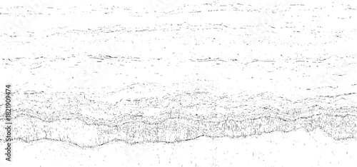 Black and white abstract textured background with horizontal lines and dots vector