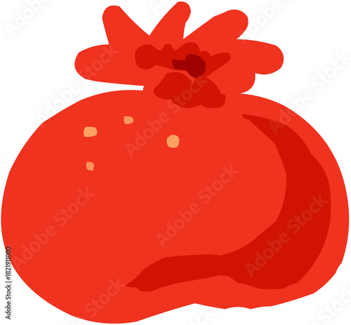 Grenade Illustration vectorielle colorée d'un fruit tropical ou d'une baie. Parfait pour jus, smoothies, cocktails, emballage de produits estivaux ou recettes de cuisine..